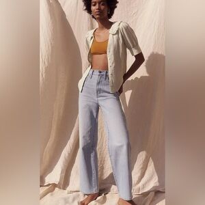 Madewell Light Wash Wide Leg Jeans